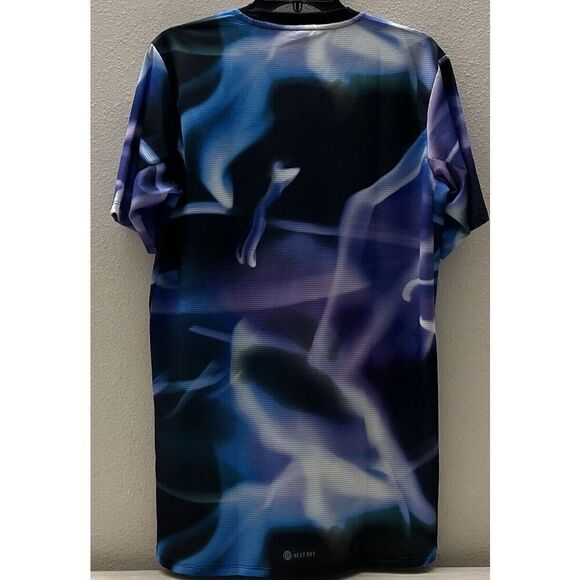Adidas Men's Designed 4 Training HEAT.RDY AOP Tee HS7460 Violet Fusion Size MT - Picture 8 of 9